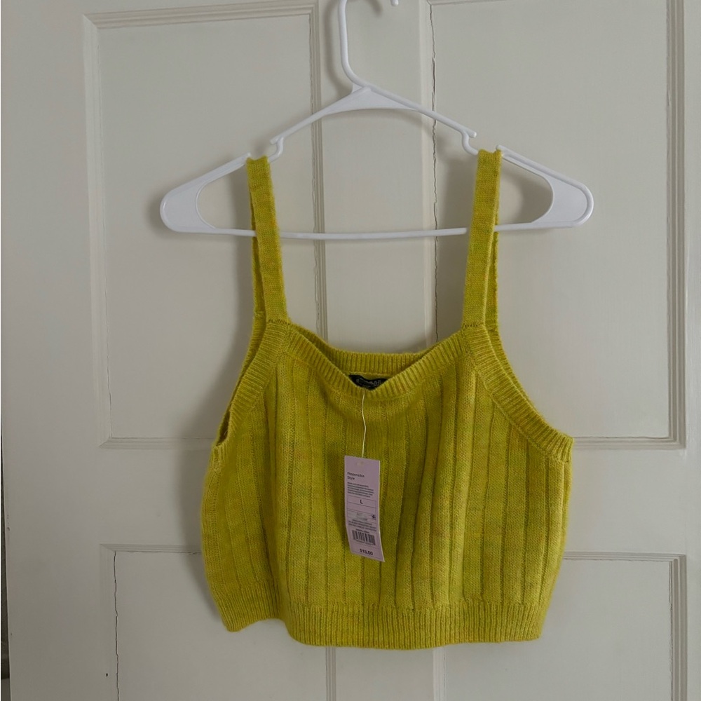 Target Yellow Knit Tank Top